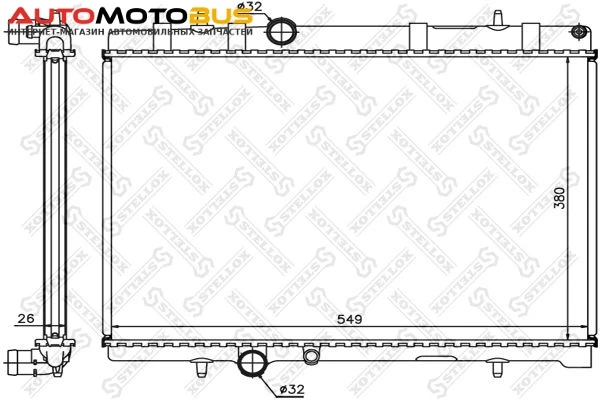 Фото Радиатор охлаждения двигателя STELLOX 10-26122-SX
