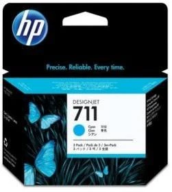 Фото Расходные материалы HP 711 3-Pack 29-ml Cyan Ink Cartridge