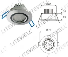 Фото Точечный светильник светодиодный N10 (4 Вт) Litewell. Современная замена галогенным светильникам 35Вт.