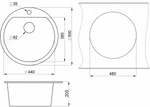 фото Кухонная гранитная мойка Granula 5101 песок