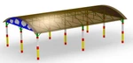 фото Теневой навес с поликарбонатом