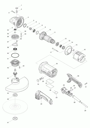 Фото Кнопка MAKITA GA9050 стопора