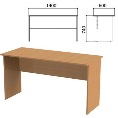 Фото Стол письменный "Эко", 1400х600х740 мм, бук бавария