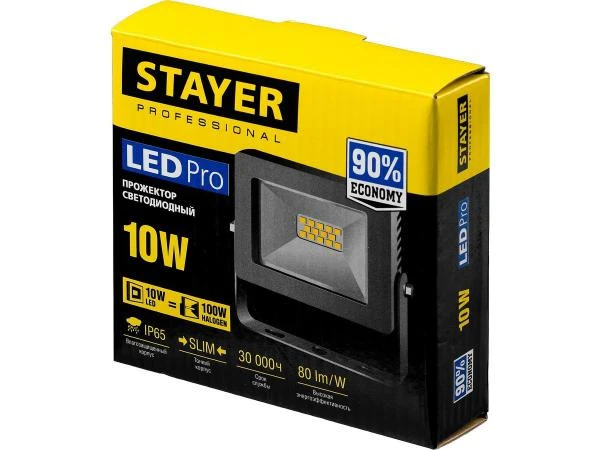 Фото STAYER LED-Pro 10 Вт прожектор светодиодный