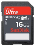 фото SanDisk Карта памяти Sandisk Ultra SDHC Class 10 UHS-I 30MB/s 16GB