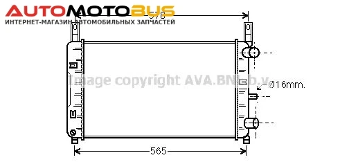 Фото Радиатор охлаждения двигателя AVA QUALITY COOLING FD2117