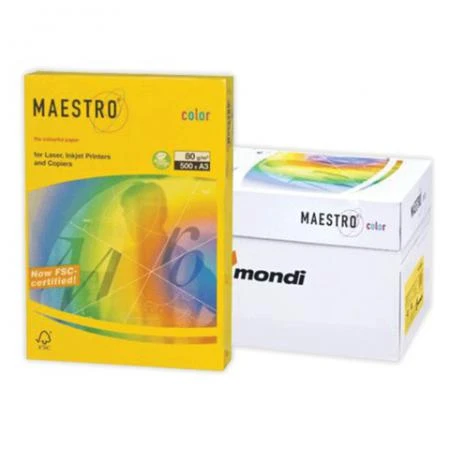 Фото Бумага MAESTRO color А3, 80 г/м2, 500 л., интенсивная канареечно-желтая CY39