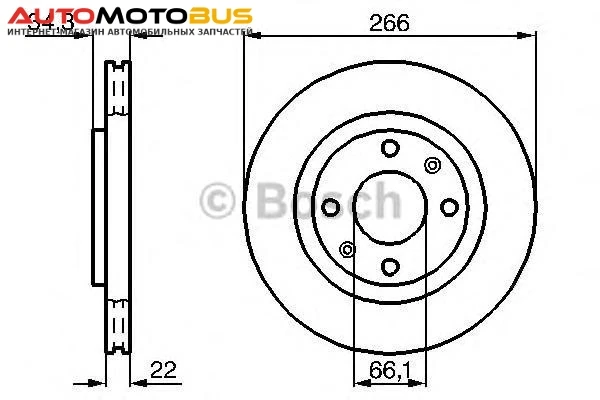 Фото Диск тормозной Bosch 0986478618