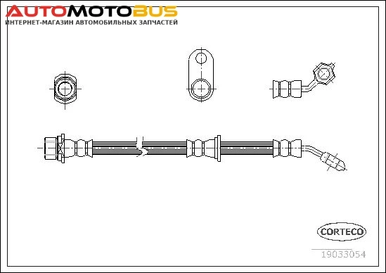 Фото Шланг тормозной CORTECO 19033054