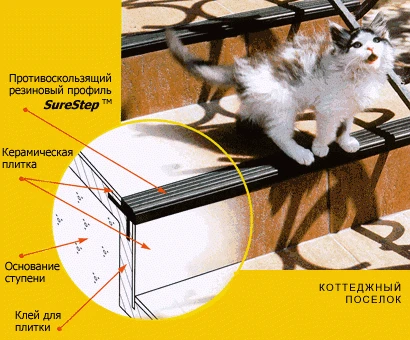 Фото Противоскользящие накладки на ступени
