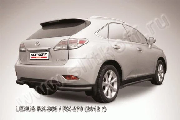 Фото Slitkoff Уголки d76 черные LEXUS RX-350, RX-270 (2012)