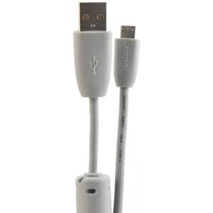 Фото Мультимедийный кабель USB2.0 A вилка - Micro USB вилка с ф/фильтром, 1.8м Belsis BW1431