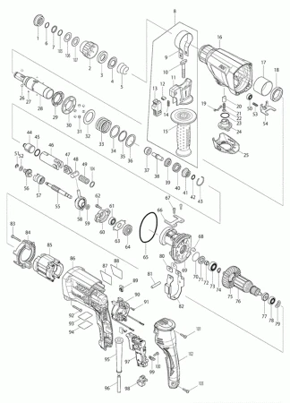 Фото Makita Самокл. картонная этикетка перфоратор Makita HR2611F рис.( 93)