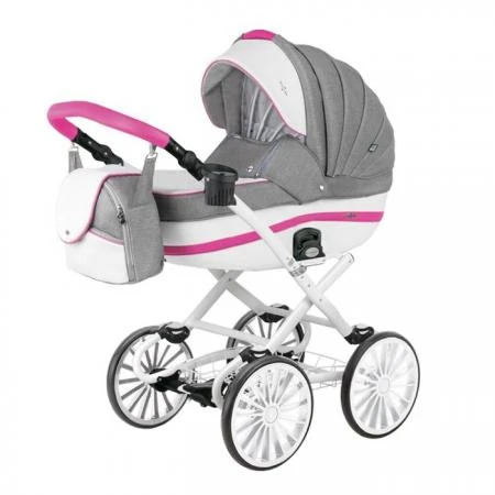 Фото Коляска 2в1 BeBe-Mobile Ines R7 серый / розовый