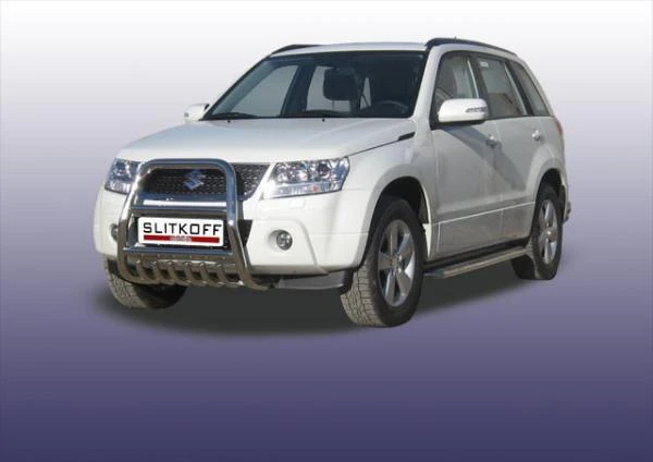 Фото Slitkoff Кенгурятник d57 высокий с защитой картера Suzuki Grand Vitara 2008