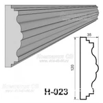 фото Декоративные элементы лепнины - фасадный декор наличник Н-023 на окна из пенопласта