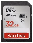 фото Sandisk Карта памяти Sandisk Ultra SDHC Class 10 UHS-I 40MB/s 32GB