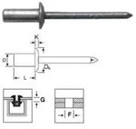 фото Заклепка вытяжная закрытая 4,8x10,0 стандарт