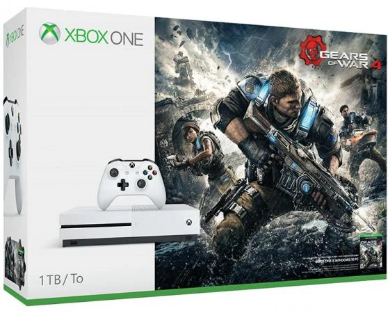 Фото Microsoft Игровая приставка Microsoft Xbox One S 1TB + Видеоигра Gears of War 4