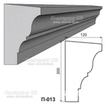 фото Декоративные элементы лепнины - фасадный подоконник П-013 из пенопласта