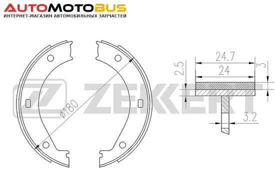 Фото Комплект тормозных колодок ZEKKERT BK-4135