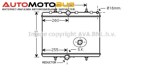 Фото Радиатор охлаждения двигателя AVA QUALITY COOLING PEA2314