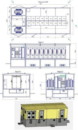 Фото Распределительные трансформаторные подстанции в блок модулях типа « Сэндвич» РТП