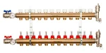 фото Коллектор Stout из латуни с расходомерами 12 выходов