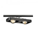 фото 1PHASE-TRACK, LYNAH DOUBLE светильник c COB LED 2x 10Вт (21Вт), 3000К, 1320lm, 24°, черный | 143770 SLV