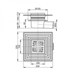 фото Сливной трап AlcaPlast APV26C 105x105/50 с "сухим" гидрозатвором