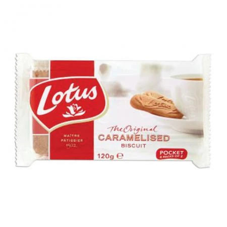 Фото Печенье LOTUS "Biscoff" (Бельгия), карамелизированное, печенье в индивидуальной упаковке, 120 г, пакет