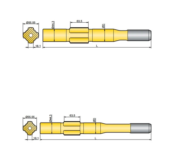 Фото Хвостовик аналог Ingersoll Rand VL 120, VL 140