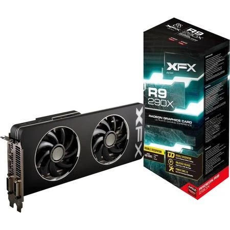 Фото XFX Видеокарта XFX Black Edition R9290XEDBD Graphics Cards Double D R9 290X 1050MHz 4GB GDDR5 HDMI 2XDVI