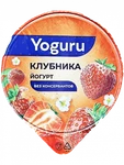 Фото №2 Йогурт Yoguru клубника 1,5% 310г стакан