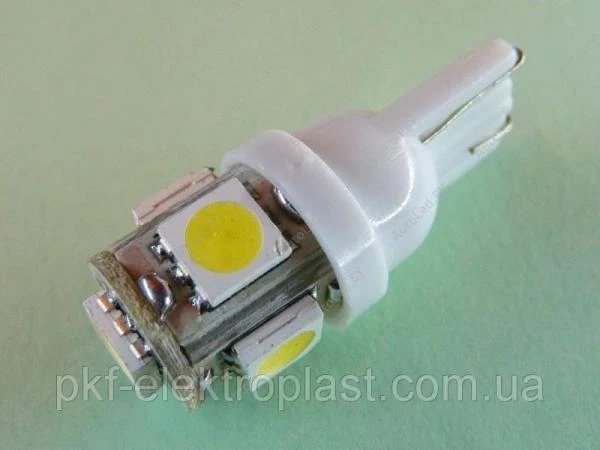 Фото Автосветодиод T10-WG-5SMD(5050)-12V