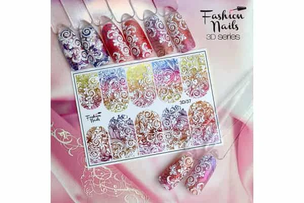 Фото Наклейки для маникюра Fashion Nails Слайдер дизайн FN 3D FOIL#37