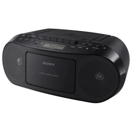 Фото Магнитола SONY CFD-S50, CD, MP3, кассетная дека, AM/FM-тюнер, выходная мощность 3,4 Вт, чёрный