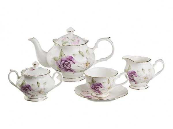 Фото Чайный сервиз на 6 персон 15 пр.1200/350/300/230 мл. Porcelain Manufacturing (264-655)