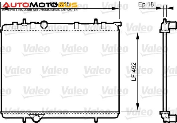 Фото Радиатор охлаждения двигателя VALEO 735090