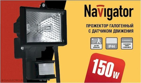 Фото Прожектор 94 609 NFL-SH1-150-R7s/BL (ИО 150вт черн. с датчиком движ.); 4607136946095