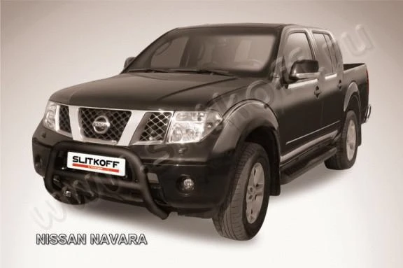 Фото Slitkoff Кенгурятник d76 низкий черный NISSAN NAVARA