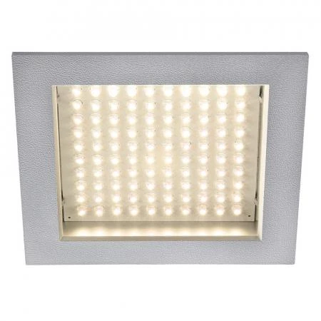 Фото LEDPANEL 100 светодиодный точечный светильник встраиваемый с 100 LED общ 8.5Вт, 3000K, 450lm, 120°, серебристый | 160352 SLV