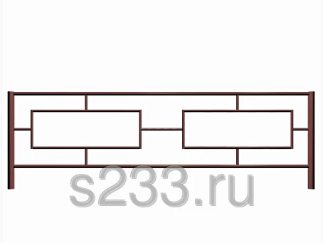 Фото Газонное ограждение из профильной трубы. ГО-6