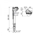 фото Впускной механизм AlcaPlast A17 1/2" с нижней подводкой