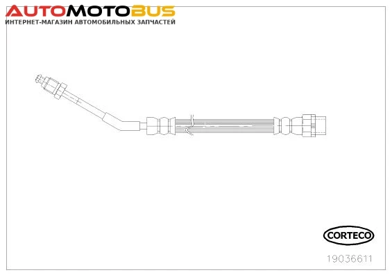Фото Шланг тормозной CORTECO 19036611