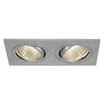 фото NEW TRIA LED 2 SQUARE SET, свет-к с COBLED 2х 6.2Вт, 3000K, 38°, 1200lm, с блоком питания, алюминий | 113926 SLV