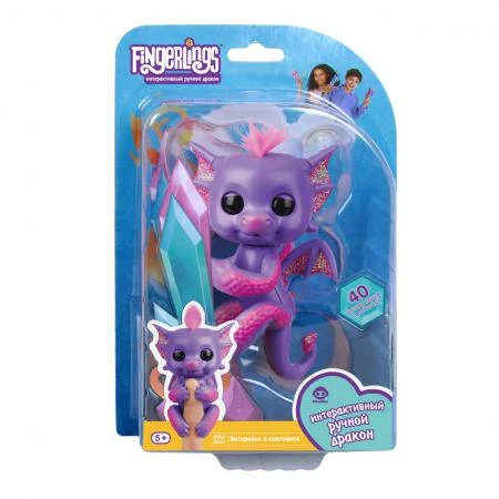 Фото Интерактивная игра FINGERLINGS 3584 Дракон Калин