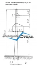 Фото Промежуточные опоры ЛЭП П110-5