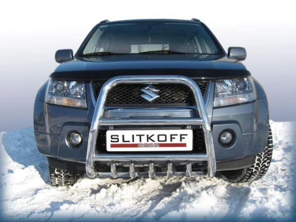 Фото Slitkoff Кенгурятник d57 высокий с защитой картера Suzuki Grand Vitara 2005