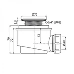 фото Сифон для душевого поддона AlcaPlast A46-50 с нержавеющей peшeткой